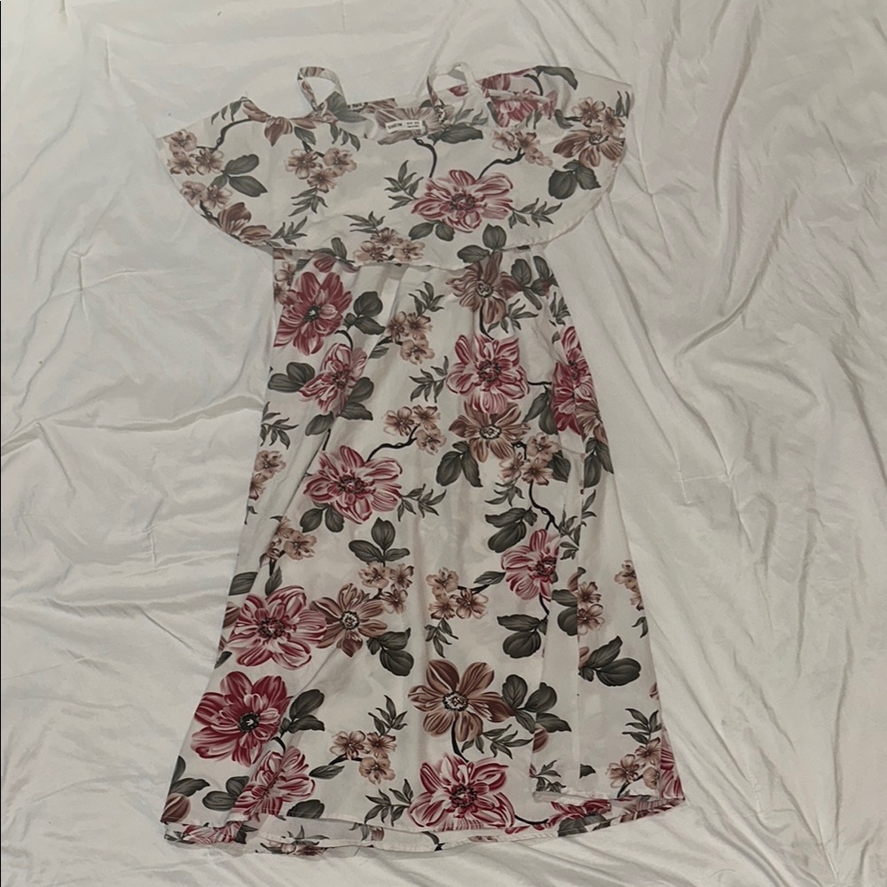 SHEIN Pink and White Casual Dress